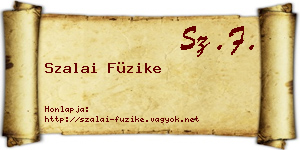 Szalai Füzike névjegykártya